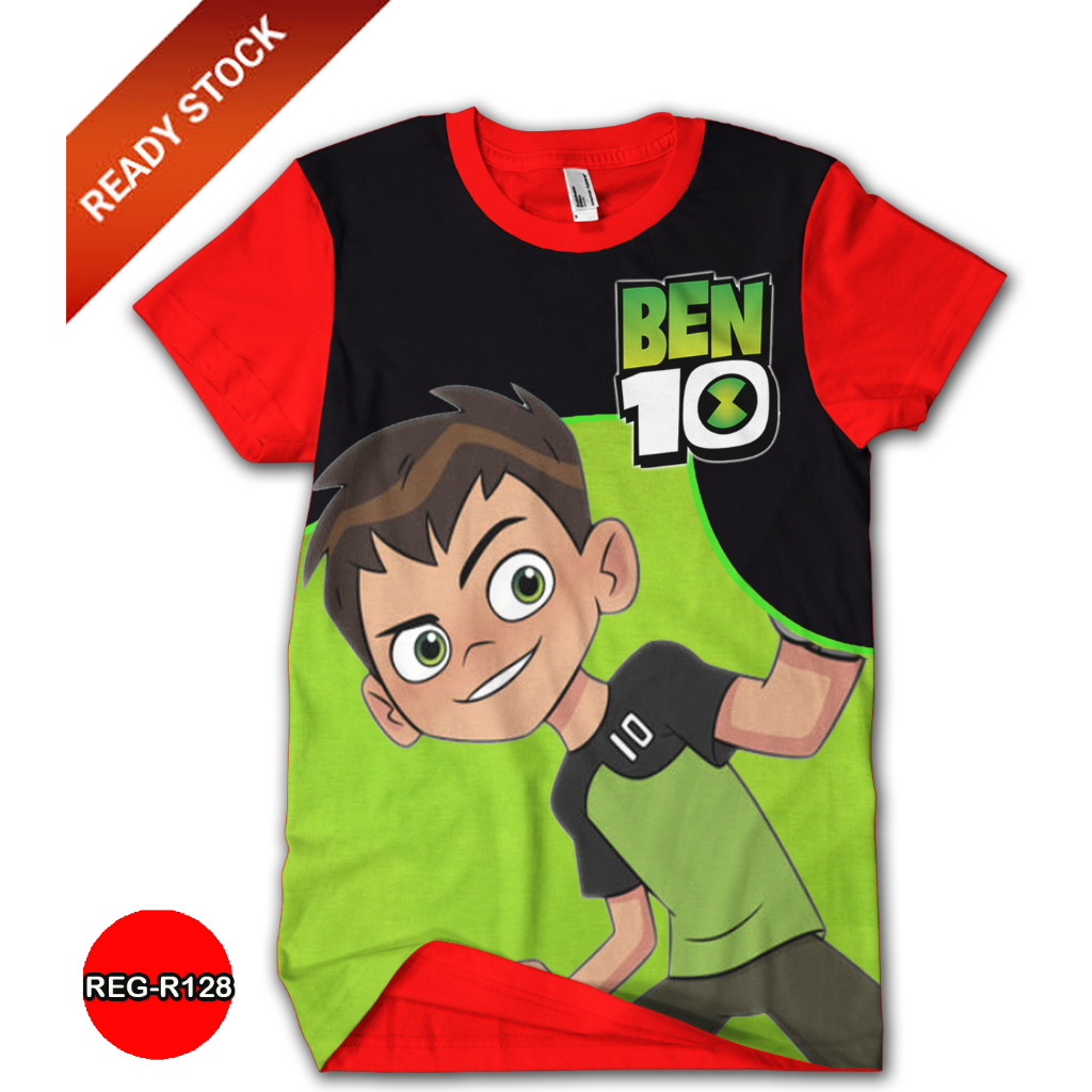 เสื้อยืด-พิมพ์ลายการ์ตูน-ben-10-alien-force-สําหรับเด็ก-reg-r128