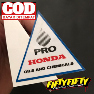 สติกเกอร์ พิมพ์ลายโลโก้ HONDA OIL เคลือบเงา สําหรับติดตกแต่งหมวกกันน็อค รถจักรยานยนต์