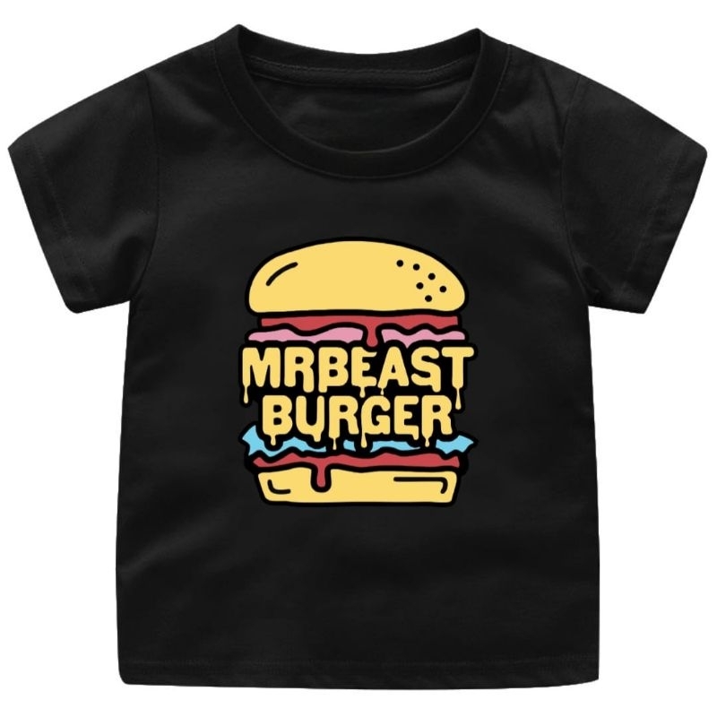 เสื้อยืดลําลอง-ลาย-mister-beast-burger-สีบลอนด์-สําหรับเด็ก-และผู้ใหญ่-อายุ-1-15-ปี