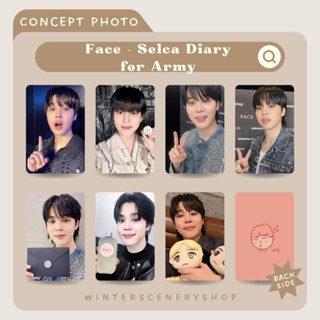 โฟโต้การ์ด Bts Jimin - Face Selca Diary สําหรับกองทัพ | โฟโต้การ์ด 7 ชุด 1 ชุด | ☃ ทิวทัศน์ฤดูหนาว ☃