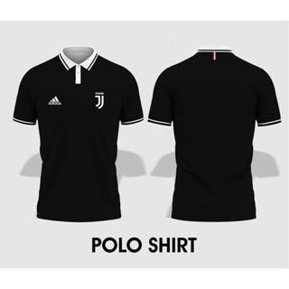 เสื้อโปโลแขนสั้น คอปก พิมพ์ลายโลโก้ Juventus สําหรับผู้ชาย