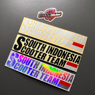 สติกเกอร์ SOUTH INDONESIA สกูตเตอร์ TEAM ตัด