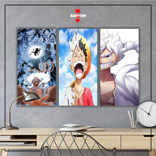 Hiasan DINDING KAYU โปสเตอร์ไม้ ลาย Baryon GEAR 5 LUFFY ONE PIECE ขนาด 15x30 ซม. สําหรับแขวนตกแต่งผนังบ้าน