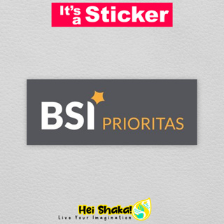 Heishaka สติกเกอร์ไวนิล กันน้ํา ลาย BSI Priority Bank Sharia Indonesia