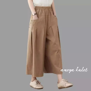 Hitam กางเกงชั้นใน ANOYA Culottes WD LINEN Hemp LP 100 ซม. ไซซ์ M L XL และ XXL ยาว สีเหลืองมอคก้า สําหรับผู้หญิง