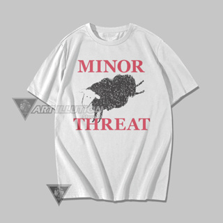 เสื้อยืด ผ้าฝ้าย พิมพ์ลายโลโก้ Minor Threat Kaos Band Minor Threat Terbaru Kaos Distro 24s พรีเมี่ยม