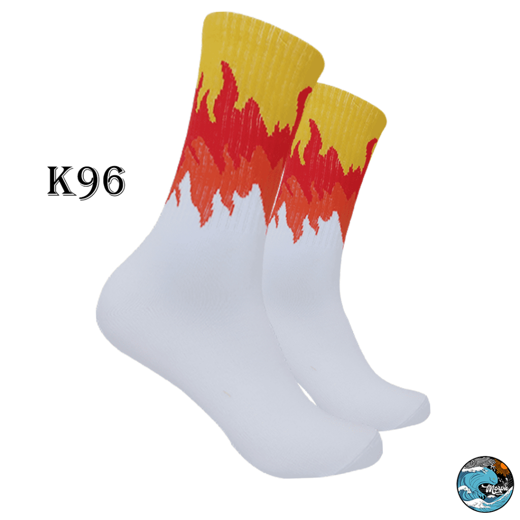 เลขที่ K96 Oldschool ถุงเท้า ลายไฟ Shopee Thailand