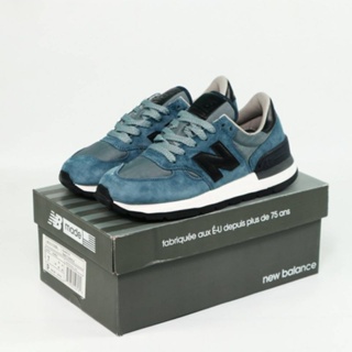 New Balance 990s รองเท้าผ้าใบ สีดําน้ําเงิน SEPATU