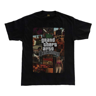 เสื้อยืด ผ้าฝ้าย แบบหนา พิมพ์ลาย KATUN Gta San Andreas Grand Theft Auto Game CJ ขนาดใหญ่ สําหรับผู้ชาย