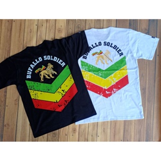 เสื้อยืด ลายทหาร Bob marley bufallo reggae jamaica Dreadlocks