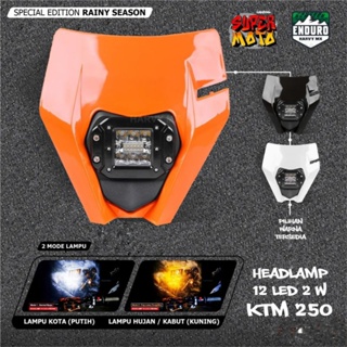 หลอดไฟหน้าสะท้อนแสง LED 12 ดวง KTM 250l 2017 8 ดวง D TRACKER KLX 150 CRF 150l WR สําหรับติดรถยนต์