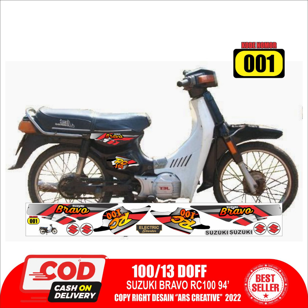 พร้อมส่ง-สติกเกอร์-ลายทางมันวาว-สําหรับ-suzuki-bravo-rc100-1994-as0011