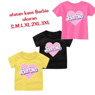 เสื้อยืด ลาย Barbie LOVE สําหรับเด็กผู้หญิง อายุ 2-12 ปี