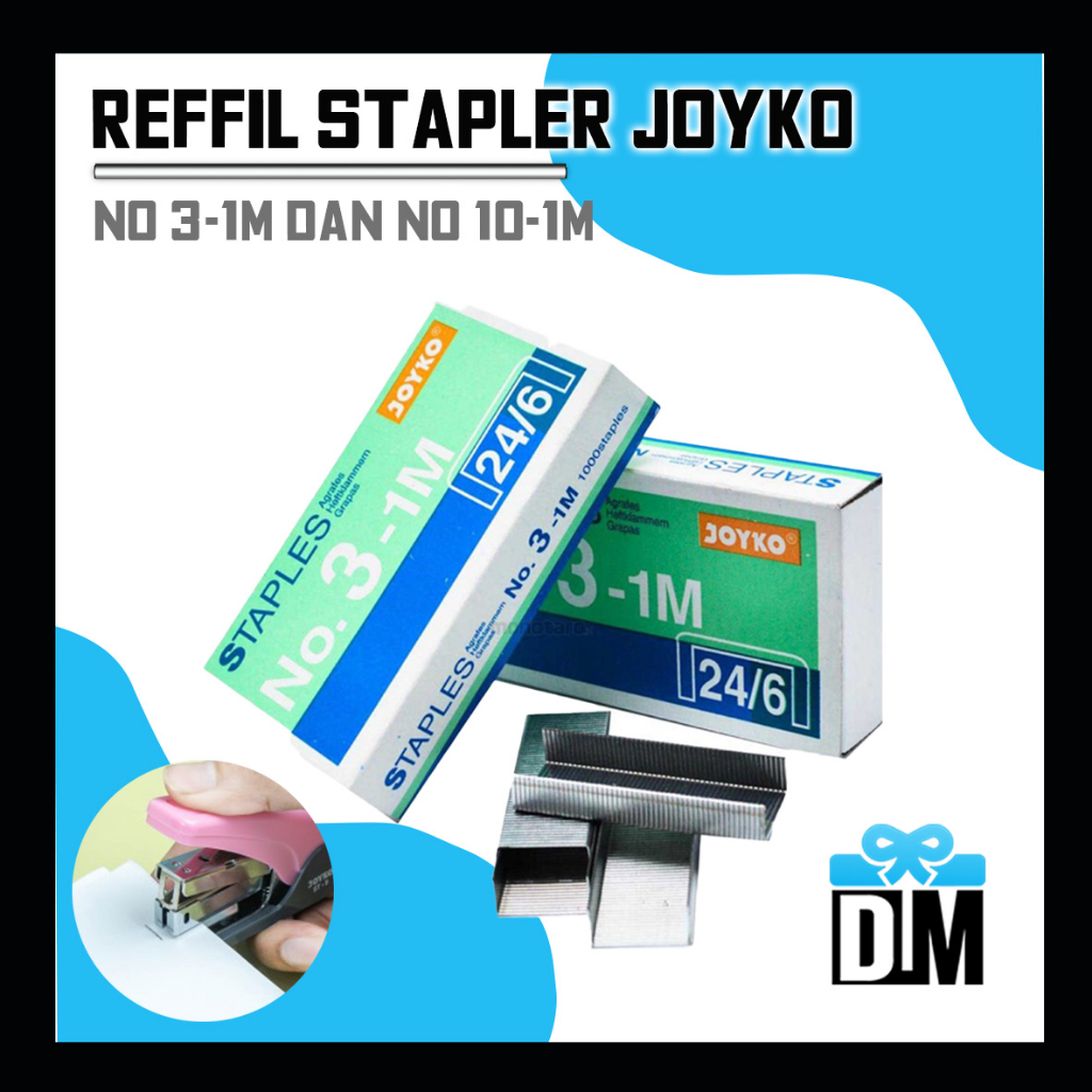 ลวดเย็บกระดาษหมายเลข-3-1m-และหมายเลข-เครื่องเย็บกระดาษ-hekter-refill-staplerjoyko-10-1-เมตร