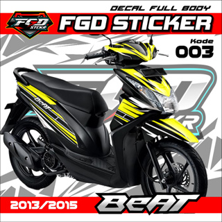 สติกเกอร์รูปลอก ลายกราฟฟิค Beat FI 2013 2015 - Cool Motorcycle Variation sticker Beat FI old Most Wanted Graphic Design Code 003