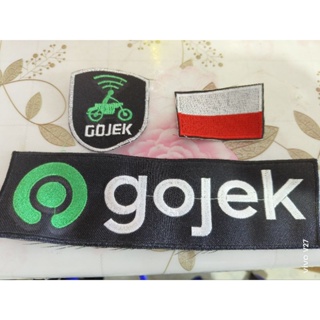 Go jek โลโก้ปัก 1 ชุด 3 ซม. ตามฟุต ขายส่ง