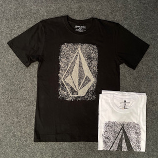 เสื้อยืด พิมพ์ลาย PUTIH HITAM Amd 008 VOLCOM สีดํา สีขาว สําหรับผู้ชาย