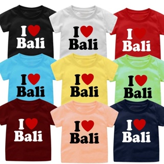 เสื้อยืด พิมพ์ลาย I LOVE BALI สําหรับเด็กอายุ 1-12 ปี