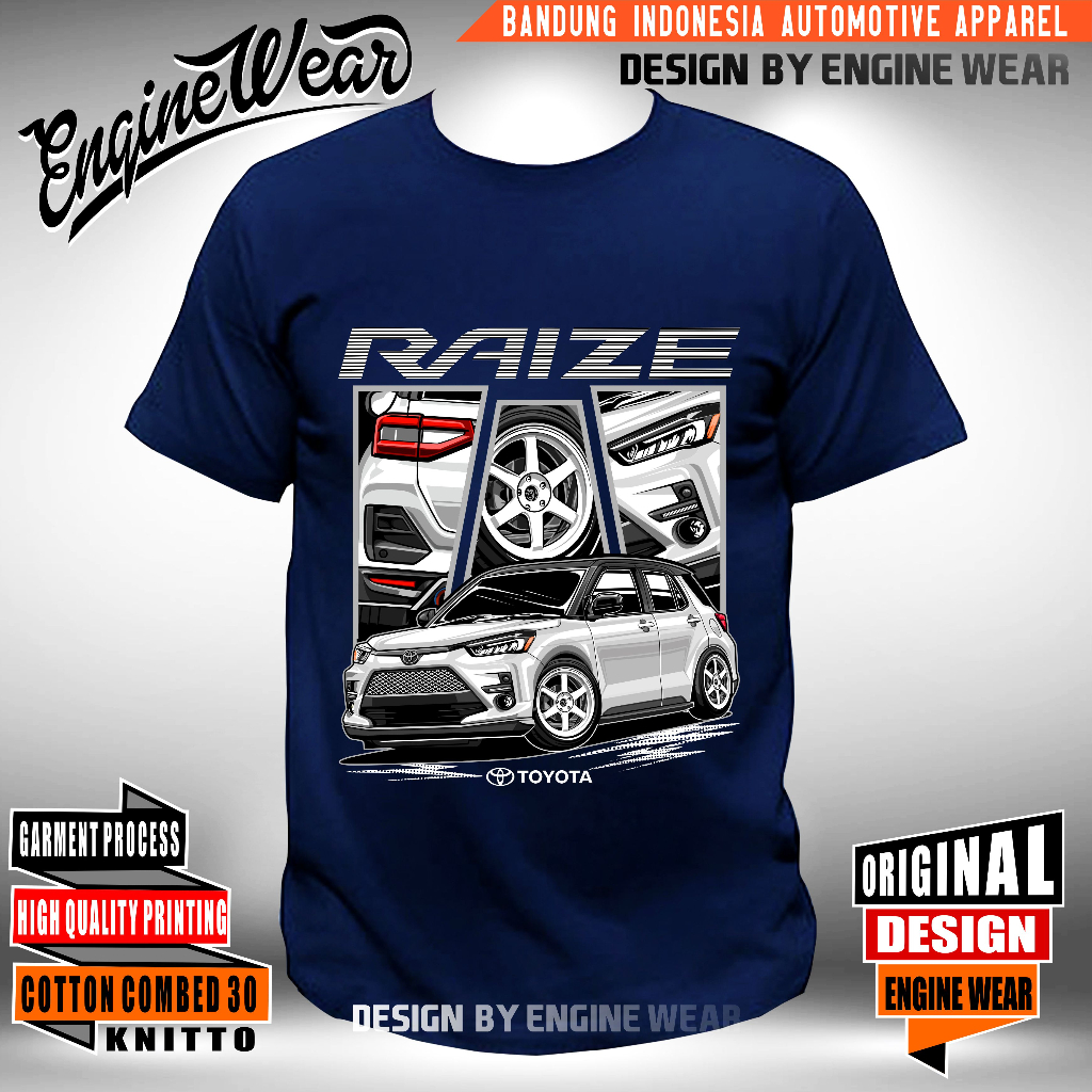 เสื้อยืด-พิมพ์ลายรถยนต์-toyota-raize-toyota-raize