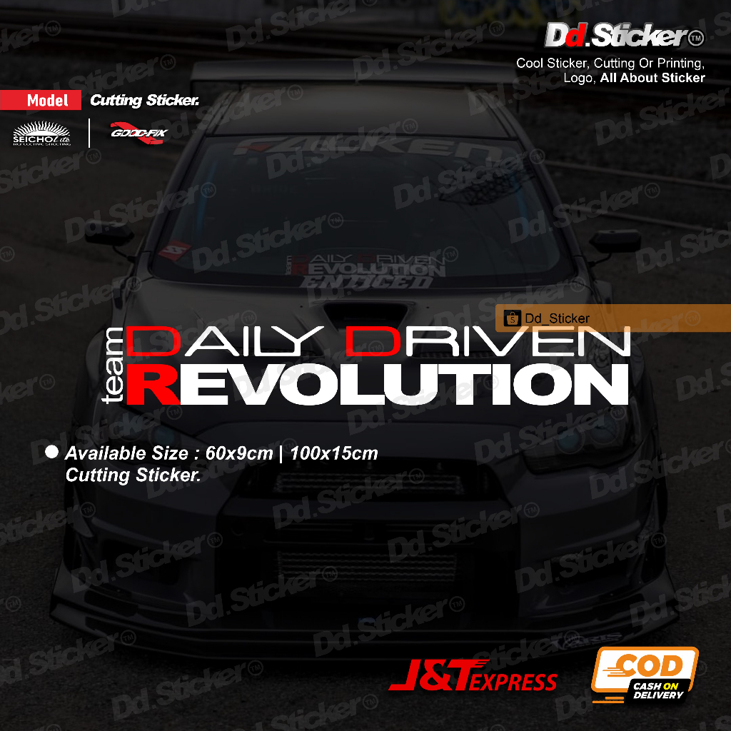 สติ๊กเกอร์กระจกรถยนต์ Daily Driven Revolution | สติ๊กเกอร์ตัด | Shopee ...