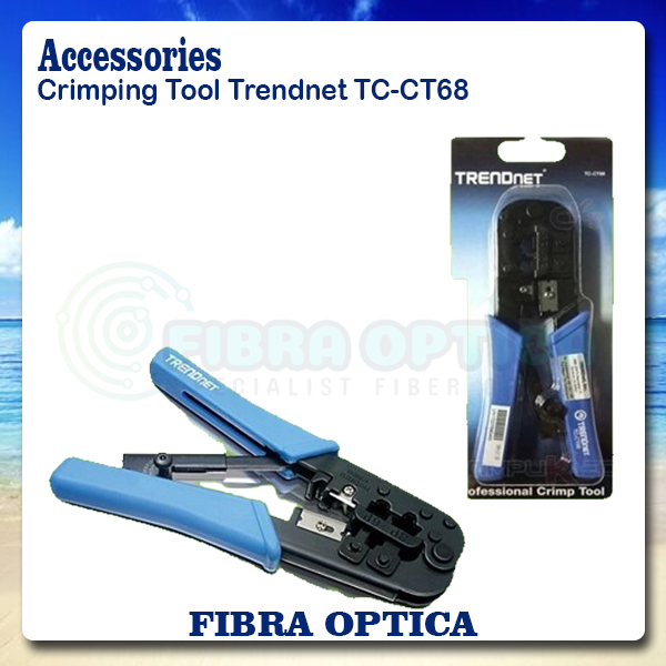 Pinza Crimpatrice Professionale TRENDnet TC-CT68: Per RJ-45 E RJ-12/RJ-11, Taglia E Pela Cavi Piatti