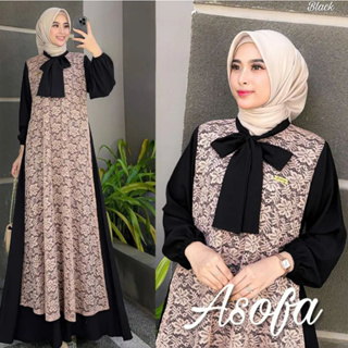 Hitam GAMIS TERBARU ASOFA DRESS BL M L XL XXL ชุดเดรสสั้น ไม่มีกระโปรง HIJAB DRESS สไตล์เกาหลี สําหรับผู้หญิงตั้งครรภ์