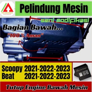 Mesin ฝาครอบเครื่องยนต์ แบบหนา สําหรับ Honda Beat Engine 2021-2022-2023