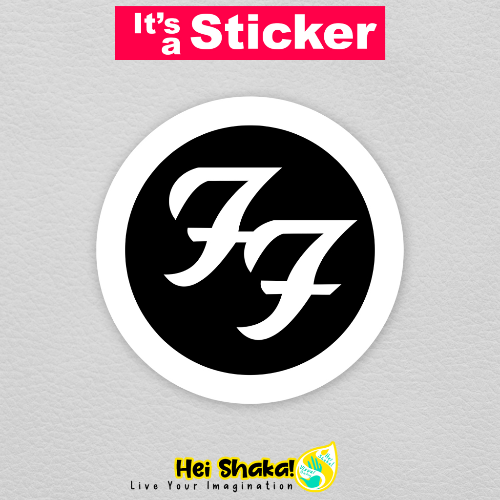 สติกเกอร์ไวนิล-ff-foo-fighters-กันน้ํา-สําหรับติดตกแต่ง