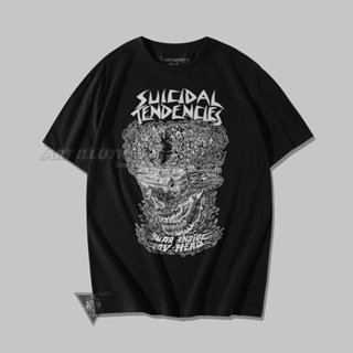 เสื้อยืด ผ้าฝ้าย พิมพ์ลายโลโก้ Suicidal Tendencies Kaos Band 24s พรีเมี่ยม