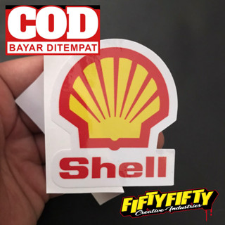 สติกเกอร์โลโก้ SHELL LOGO แบบเคลือบเงา สําหรับติดตกแต่งหมวกกันน็อค รถจักรยานยนต์ รถยนต์