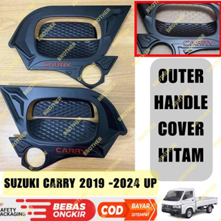 ฝาครอบมือจับด้านนอก สีดํา สําหรับ Suzuki Carry Package 2019 2023 2024 UP