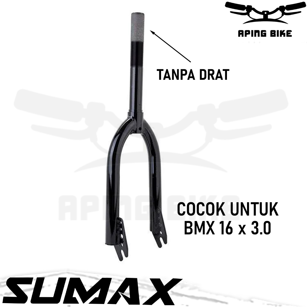 ตะเกียบจักรยาน-bmx-16-sumax-โอเวอร์ไซซ์-ไม่มีเกลียว-สีดํา-bmx-16