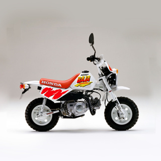 Stikcer สติกเกอร์เหล็ก ลาย Honda Monkey Z50R Mode Steel 250 1989 Hatesix