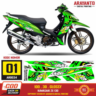 สติกเกอร์ ลายฉลาม Kawasaki ZX 130 AR0034