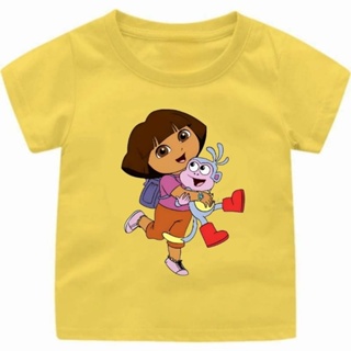 เสื้อยืด พิมพ์ลาย Dora สําหรับเด็กอายุ 1-12 ปี