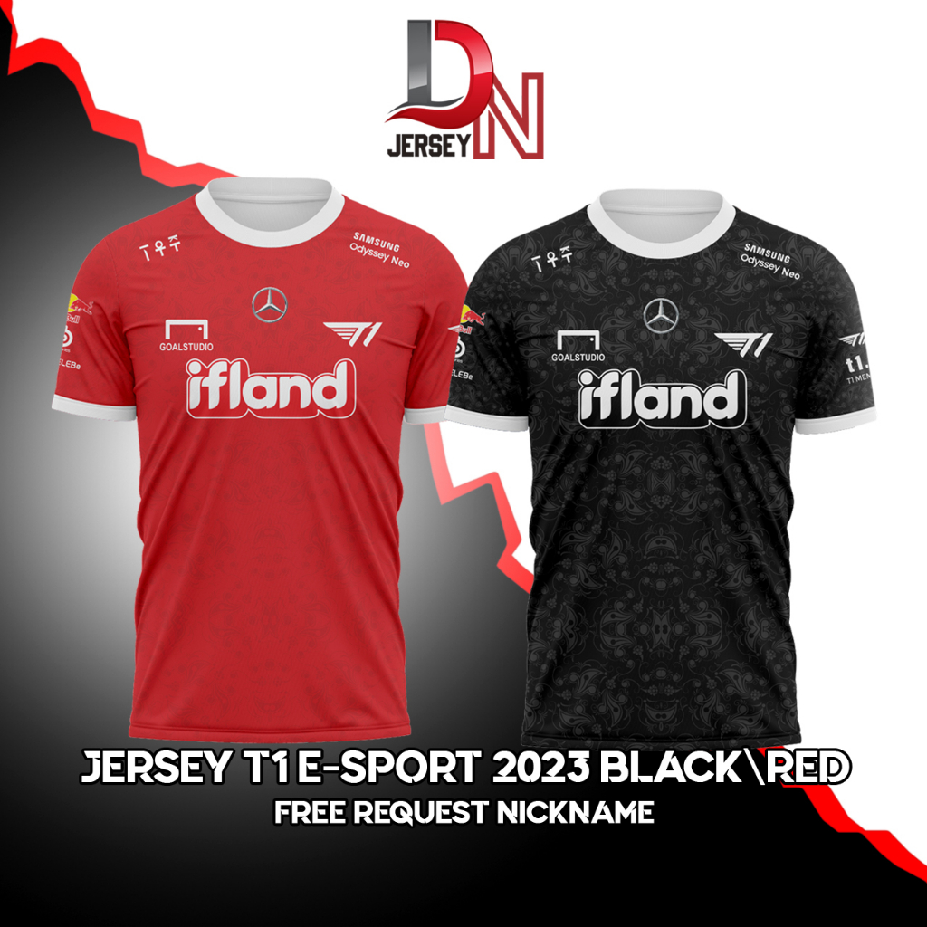 Jersey T1 ESPORTS 20232024 (ฟรีนิกเกิลกําหนดเอง) Shopee Thailand
