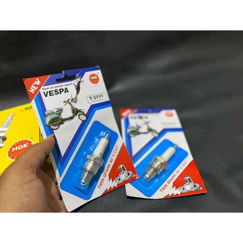 หัวเทียนแข่งรถ-vespa-2-จังหวะ-แพลตตินัม-สําหรับขายส่ง-ขายปลีก