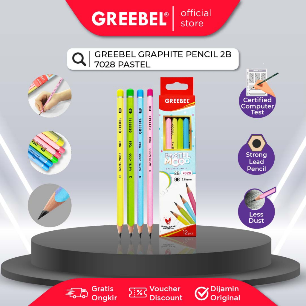 Greebel PENCIL 2B 7028 PASTEL MOOD/Graphite Graphite/nontoxic non