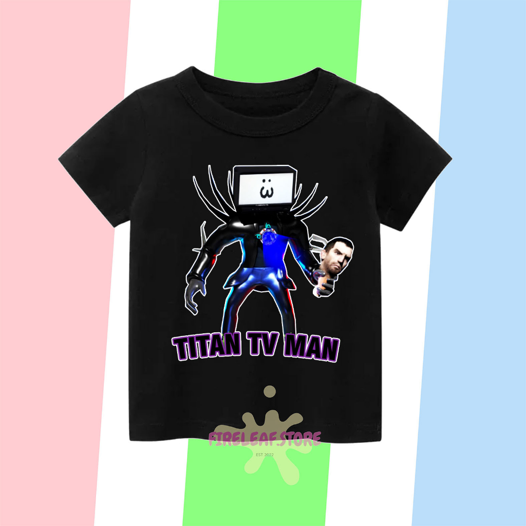 ใหม่ล่าสุด-titan-tv-man-เสื้อยืดลําลอง-แขนสั้น-พิมพ์ลาย-unisex-วัสดุพรีเมี่ยม-สําหรับเด็ก