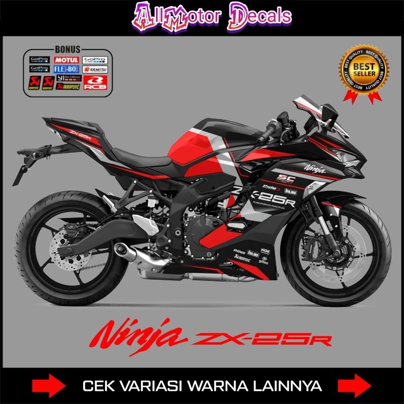 สติกเกอร์โปรเจคเตอร์ ลาย Ninja Zx25R Livery Sc Project Kawasaki Ninja ...