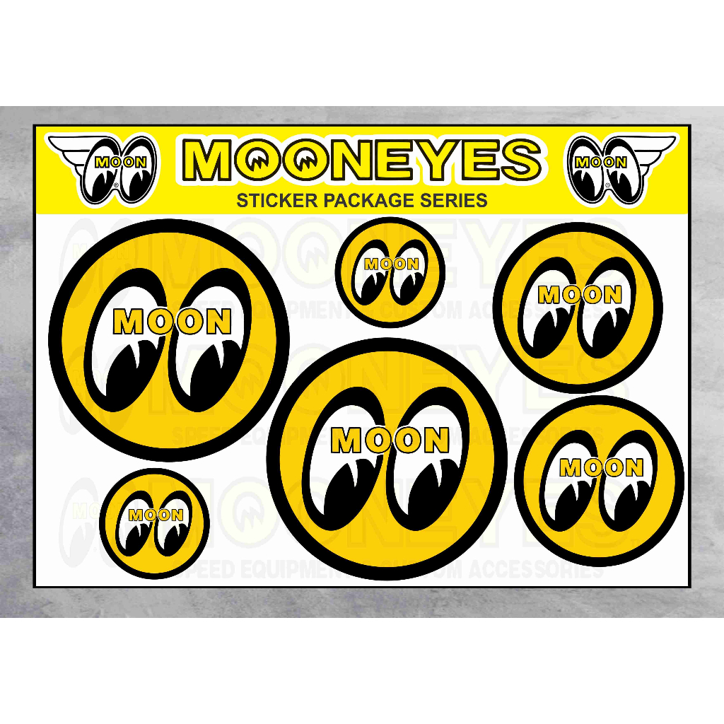 แพ็กสติ๊กเกอร์ MOONEYES - สติ๊กเกอร์โลโก้แบรนด์, MOTORCYCLE, CAR ...
