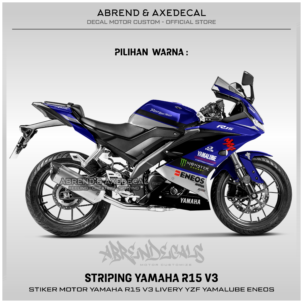Striping R15 V3 LIVERY YZF YAMALUBE ENEOS CUSTOM / YAMAHA R15 V3 ออกแบบ ...