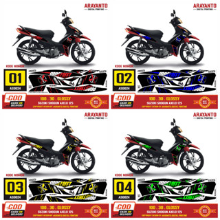 สติกเกอร์ ลายกราฟฟิค Suzuki Shogun Axelo Striping 125 Variation AS0024