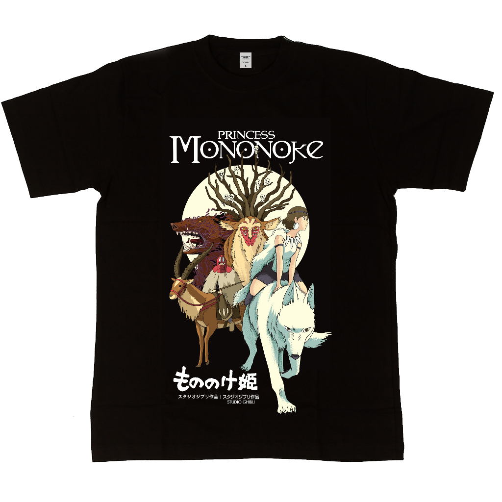 เสื้อยืด-พิมพ์ลายการ์ตูนเจ้าหญิง-mononoke-ghibli-studios-series