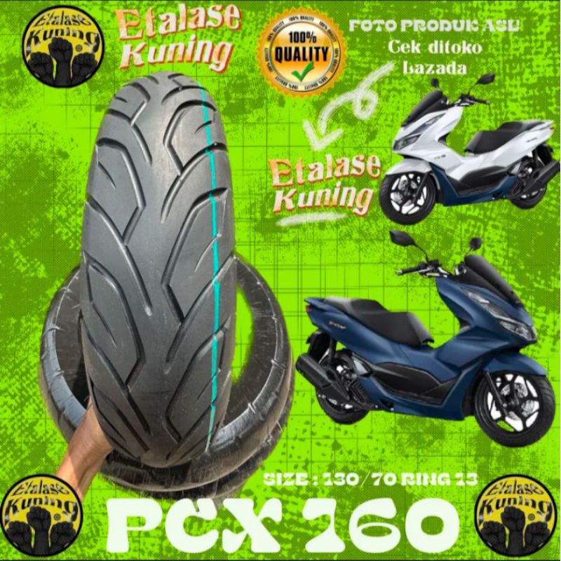 ยางล้อหลัง honda pcx 160 uk 130/70-13 ไม่มียางใน | Shopee Thailand