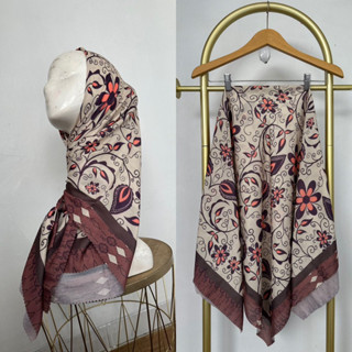 ลวดลายดอกไม้ HIJAB, FDP6 Code/Pashmina, Rectangular Series Flower MOTIF, MOTIF, ทําจากวัสดุ Pashmina