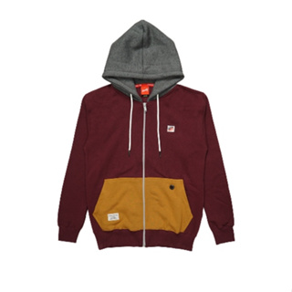 เสื้อกันหนาว มีฮู้ด ลายเลือด Incare 02 Maroon Brown