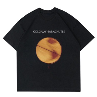 เสื้อยืด พิมพ์ลาย Coldplay PARACHUTES | เสื้อยืด พิมพ์ลาย Coldplay BAND | เสื้อเชิ้ต สีดํา สําหรับผู้ชาย