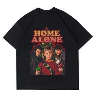 เสื้อยืด สไตล์วินเทจ - HOME ALONE | เสื้อยืด BAJU FILM HOME ALONE | เสื้อยืด พิมพ์ลายภาพยนตร์ สีดํา สําหรับผู้ชาย