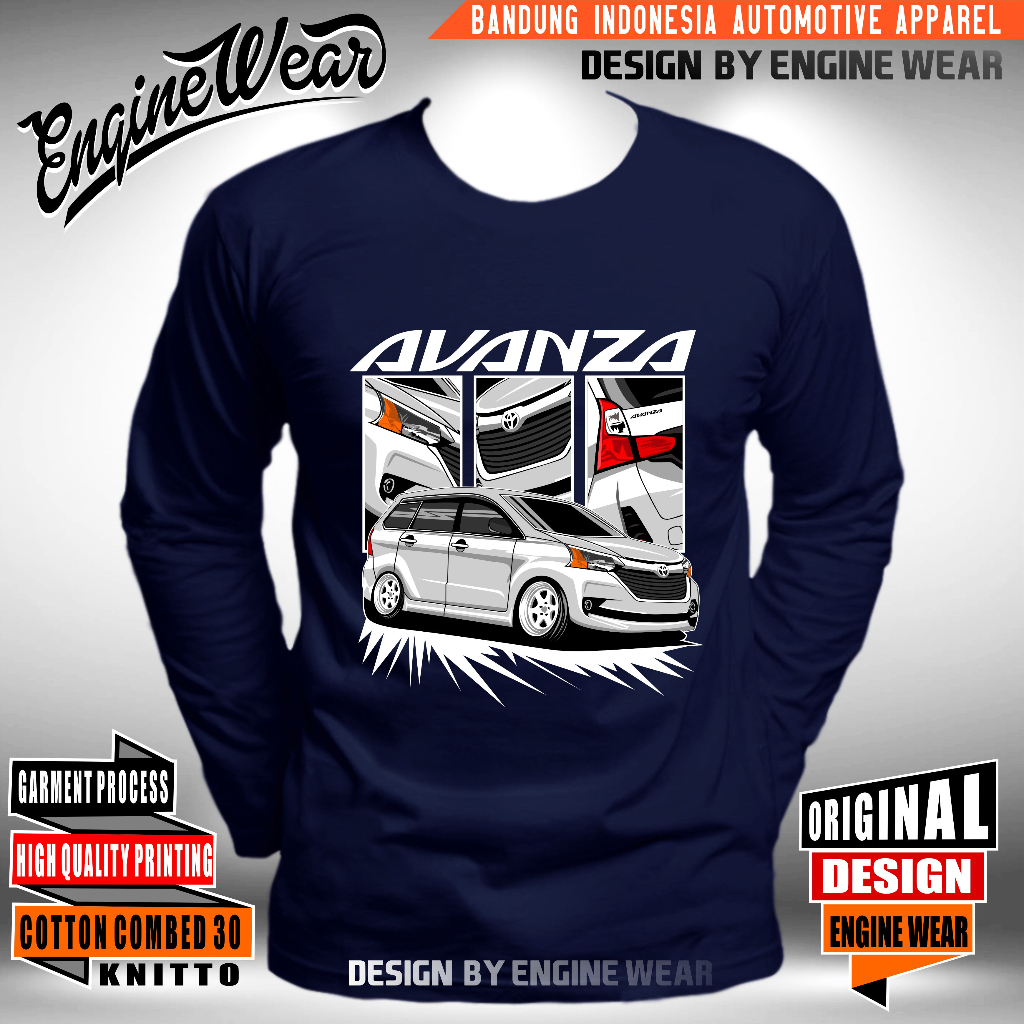 ใหม่-เสื้อยืด-พิมพ์ลายรถยนต์-toyota-avanza